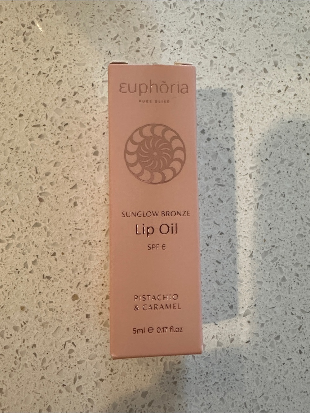 NEW Euphoria SPF 6 Sunglow Bronze Lip Oil in Pistachio & Caramel